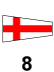 Maritime signal flag 8